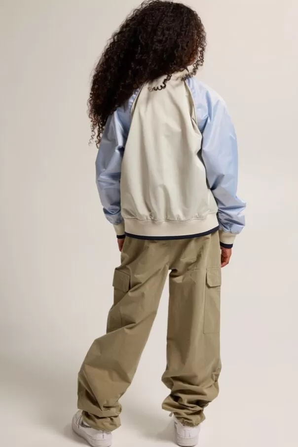 Vestes<America Today Blouson Baseball Juniper JR Blue/white | Sage