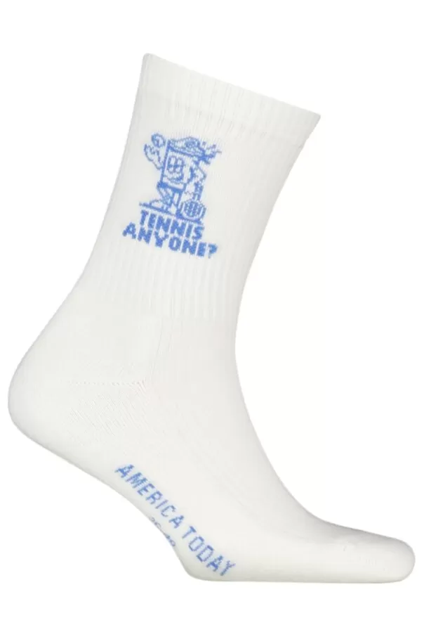 Chaussettes | Accessories<America Today Chaussettes Thabo Fun White/blue