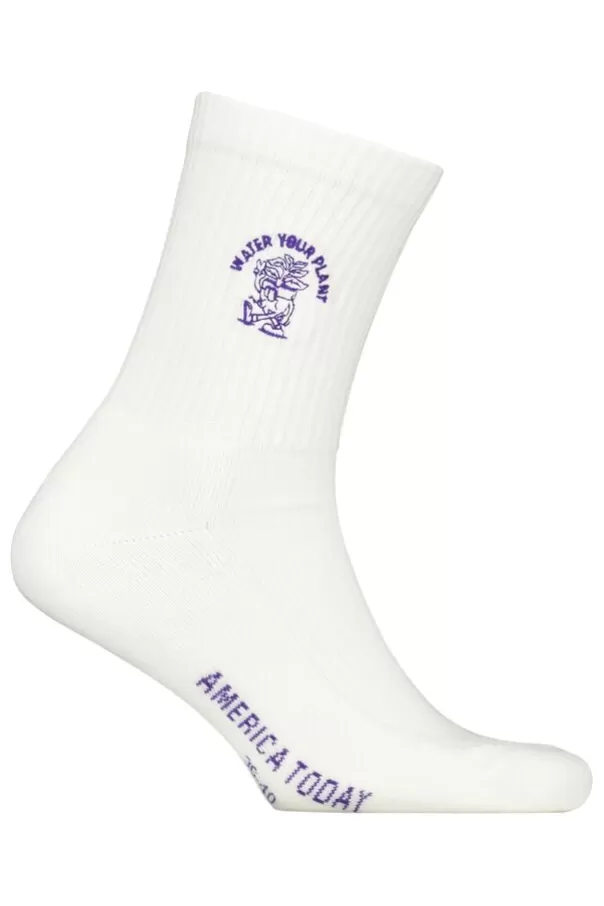 Chaussettes | Accessories<America Today Chaussettes Thabo Fun White/green | Cherryred | White/purple