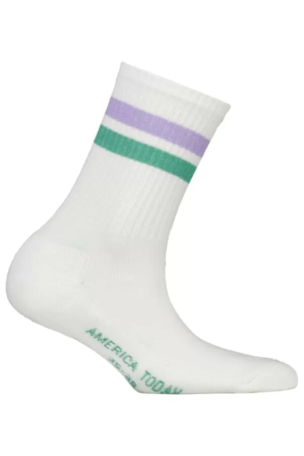 Accessoires | Accessoires<America Today Chaussettes Toca JR Yellow/white | White/purple