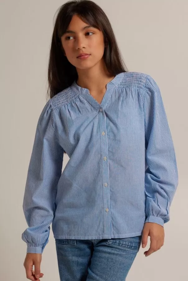 Blouses<America Today Chemise Bella jr Blue/white