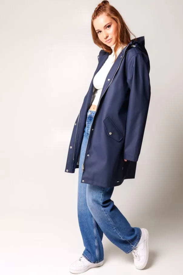 Vestes | Women's raincoats<America Today Imperméable Janice Black | Frenchblue | Navy