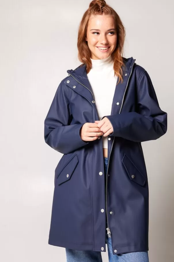 Vestes | Women's raincoats<America Today Imperméable Janice Black | Frenchblue | Navy