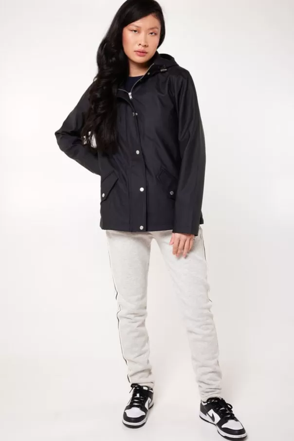 Vestes | Women's raincoats<America Today Imperméable Janice short Black | Sage | Navy