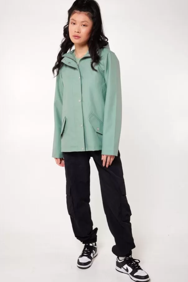 Vestes | Women's raincoats<America Today Imperméable Janice short Black | Sage | Navy