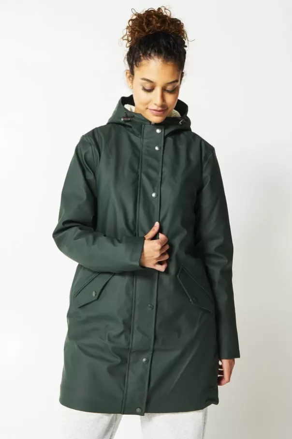 Vestes | Women's raincoats<America Today Imperméable Janice Teddy Hardgreen | Burgundy | Oldpink