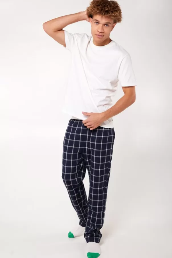 Sous Vetements & Lounge | Pyjamas<America Today Pantalon de pyjama Lake Navy/white