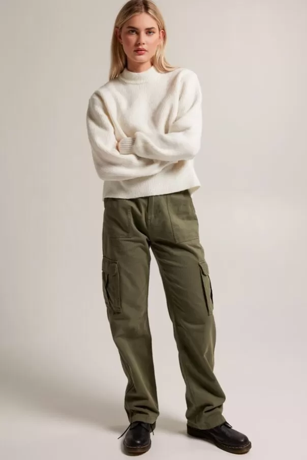 Pantalons<America Today Pantalon Paloma Black | Lightkhaki | Army