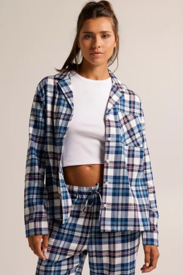 Pyjama | Sous vetements& Lounge<America Today Pyjama Labello Shirt Blue/white