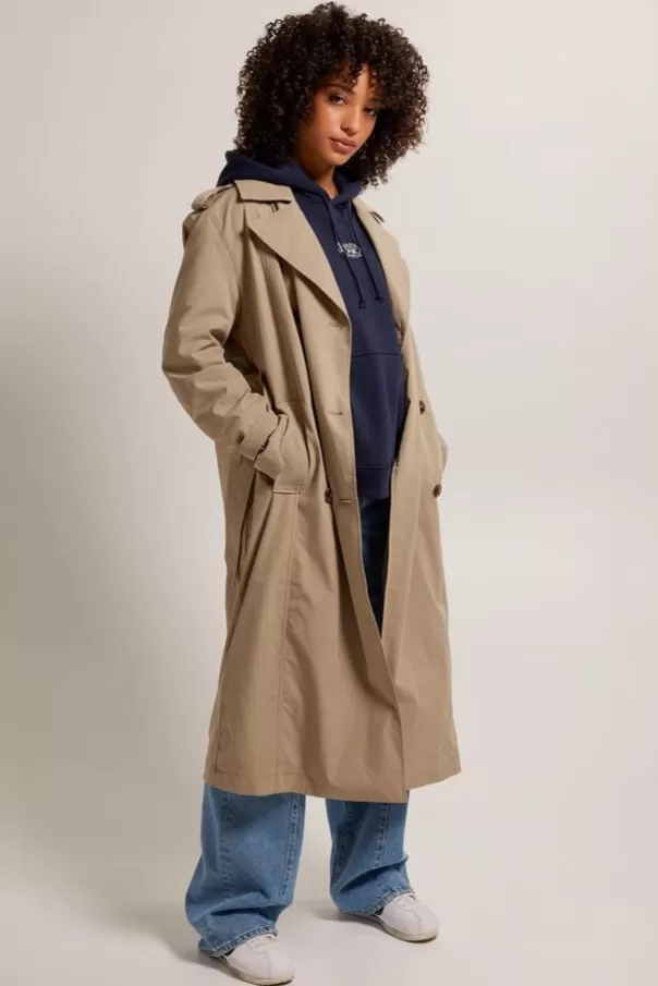 Vestes<America Today Trench-coat Jasmine Khaki | Lightgreen