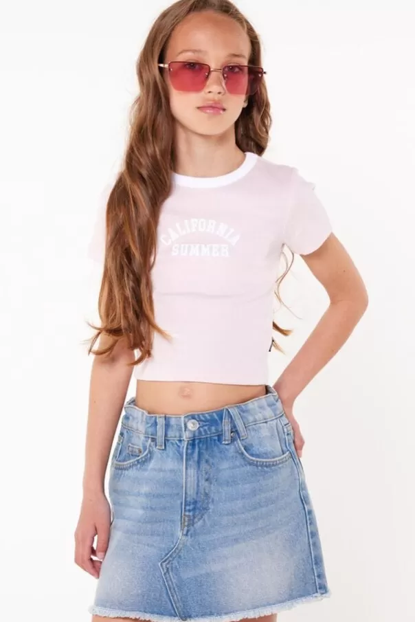 T-shirts &Tops<America Today T-shirt Effy JR Darkblue | Pink | White