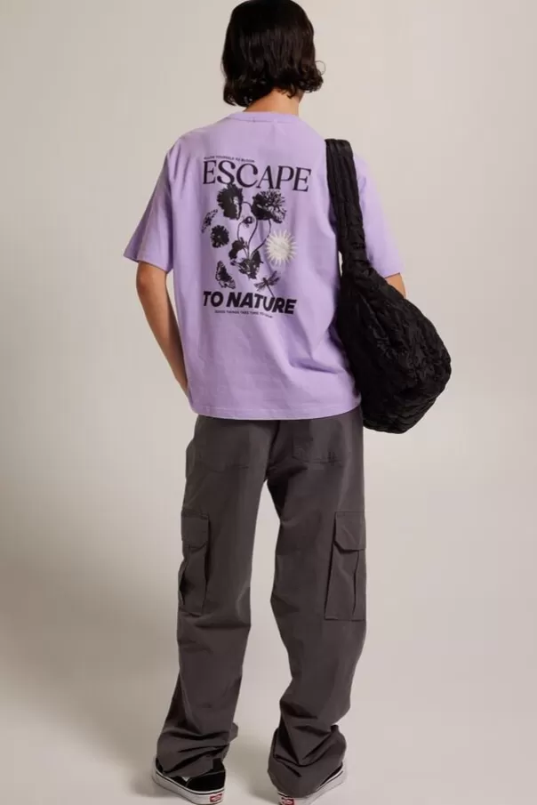 T-shirts & Tops<America Today T-shirt Elly Lilac/purple | Offwhite