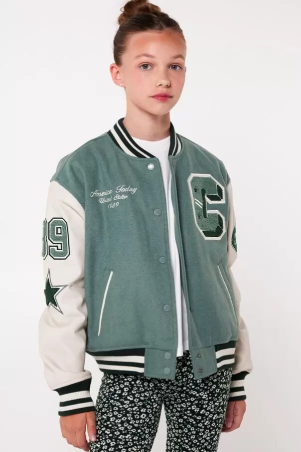 Vestes<America Today Varsity jacket Jewel JR Sage