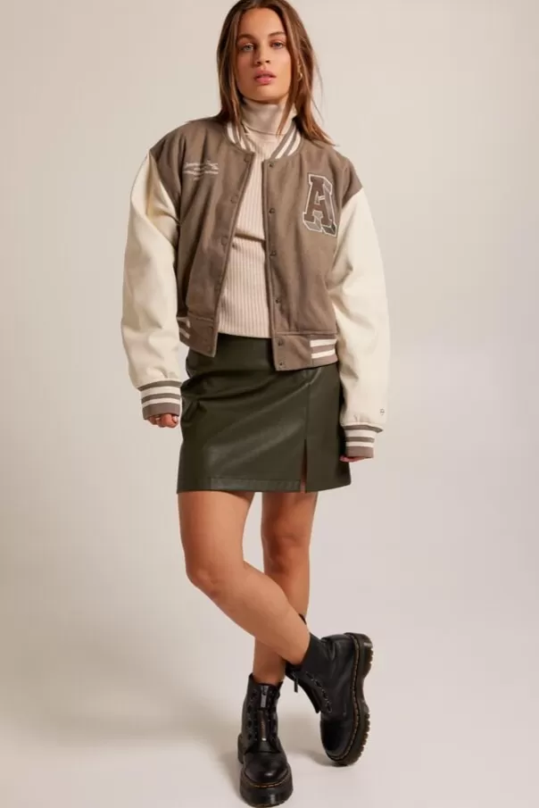 Veste d'université | Vestes<America Today Varsity jacket Julia Brown/khaki | Darkgreen