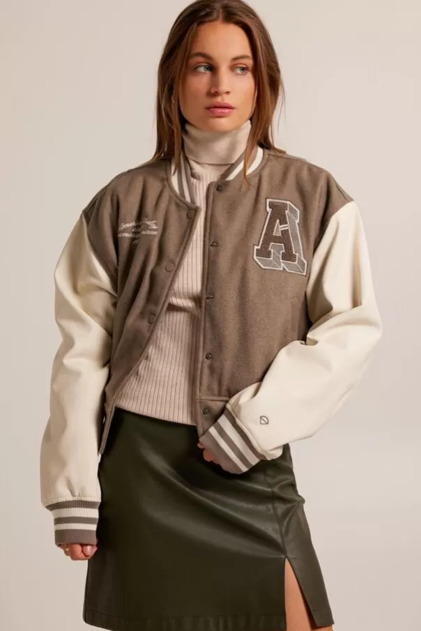 Veste d'université | Vestes<America Today Varsity jacket Julia Brown/khaki | Darkgreen