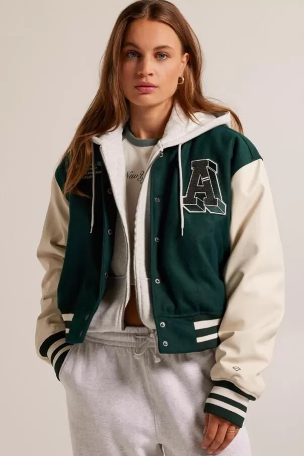 Veste d'université | Vestes<America Today Varsity jacket Julia Brown/khaki | Darkgreen