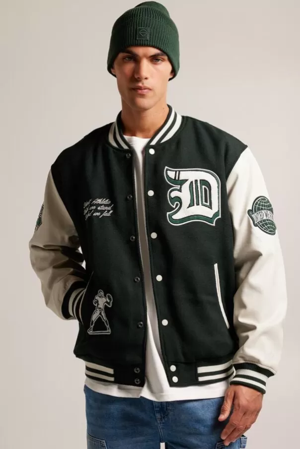 Veste d'université | Vestes<America Today Varsity jacket Julian Black | Midnightgreen